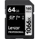 Tarjeta LEXAR Professional SDXC 64GB UHS-I U3 V30 Clase 10